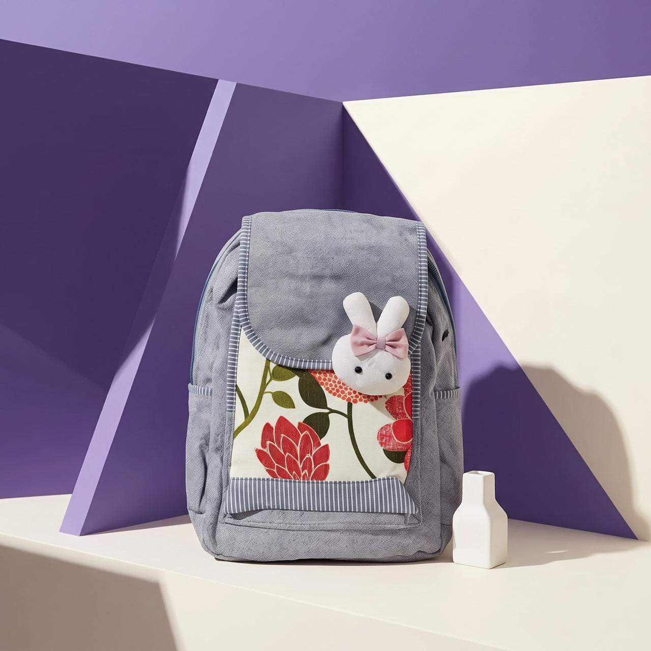 3D Bunny Face Girls School Bag