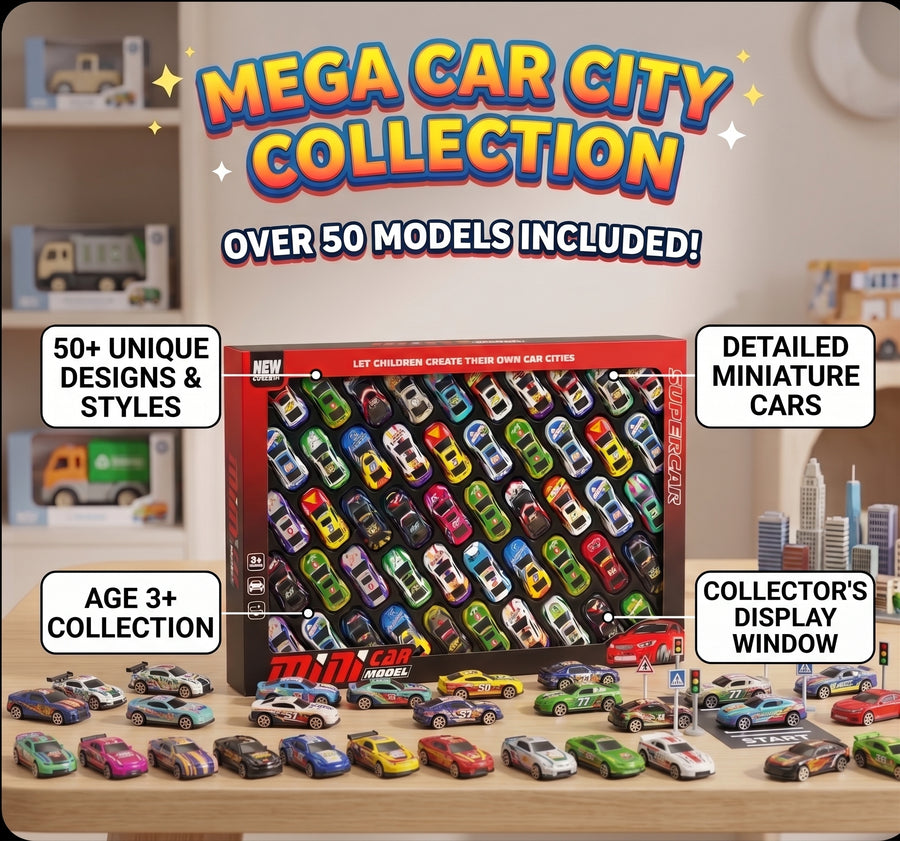 50 Pcs Super Mini Car Model Collection Playset