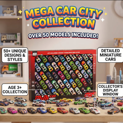 50 Pcs Super Mini Car Model Collection Playset