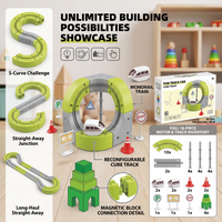 Thumbnail for DIY Fun Cube Train Track Set 18 Pcs
