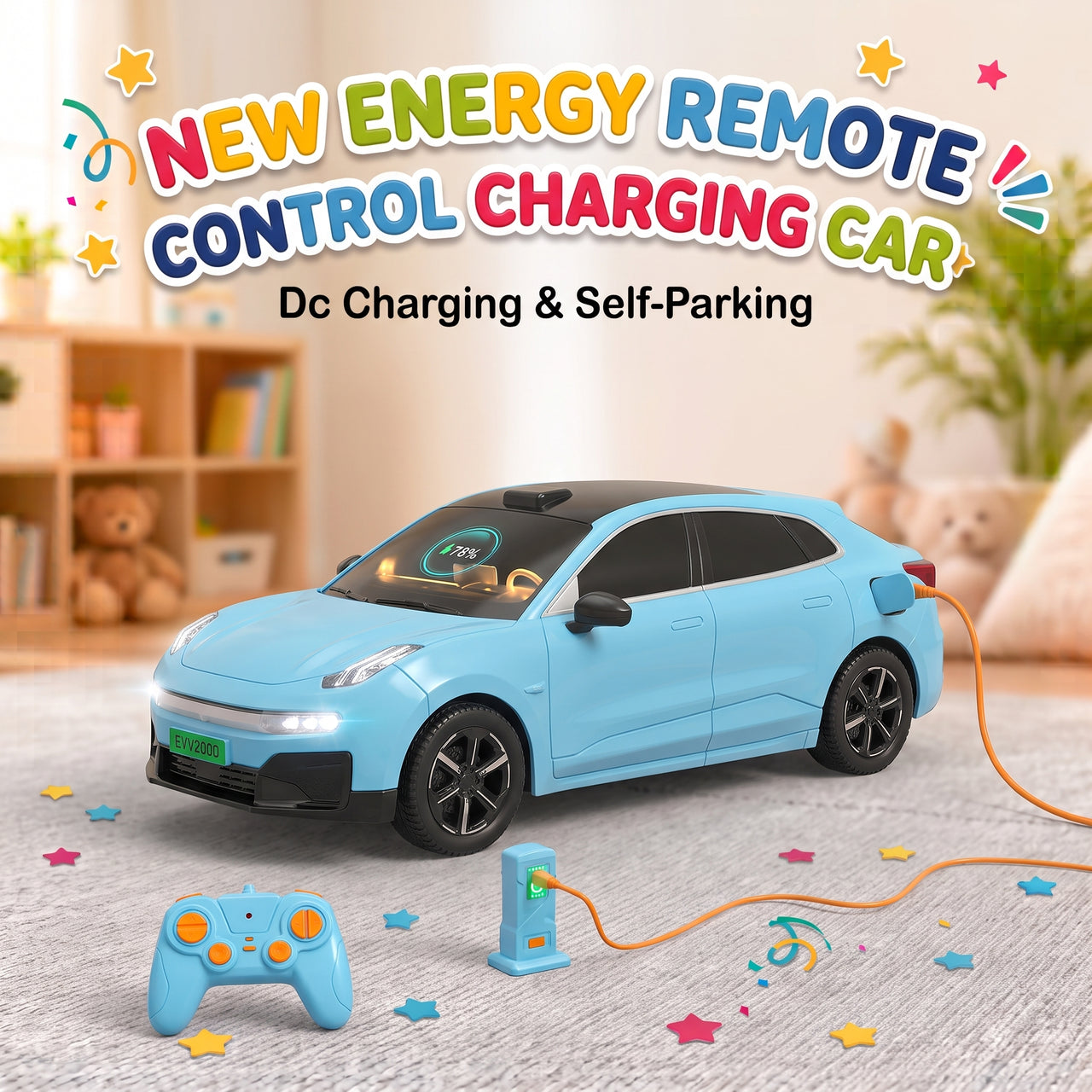 Remote Control New Energy Car With OC Charging Remote
