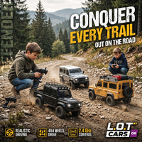 Thumbnail for Hobby Grade Remote Control Land Rover Defender Crawler 1:18 Scale 2.4 GHz
