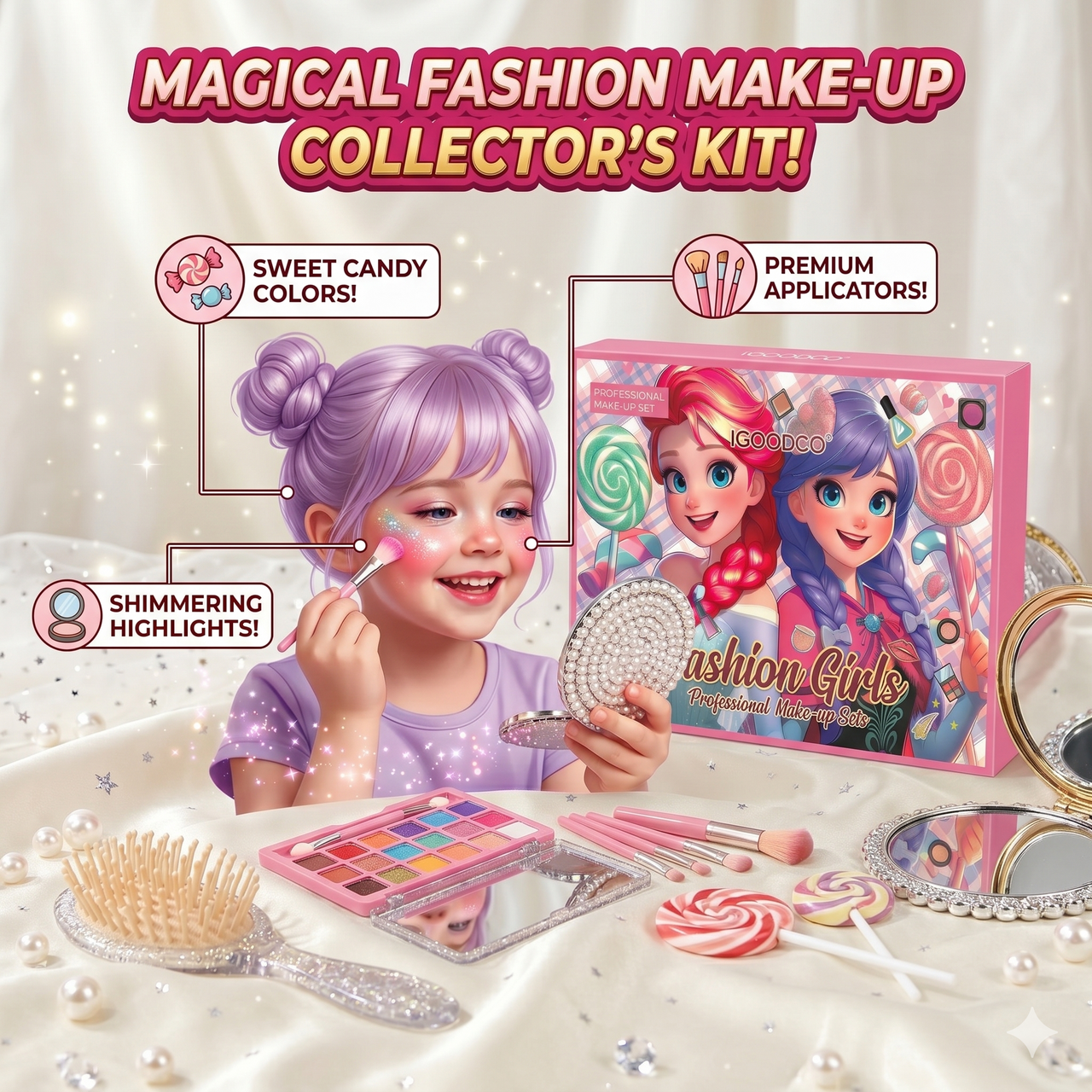 IGOODCO Fashion Girls Magical Make-Up Kit