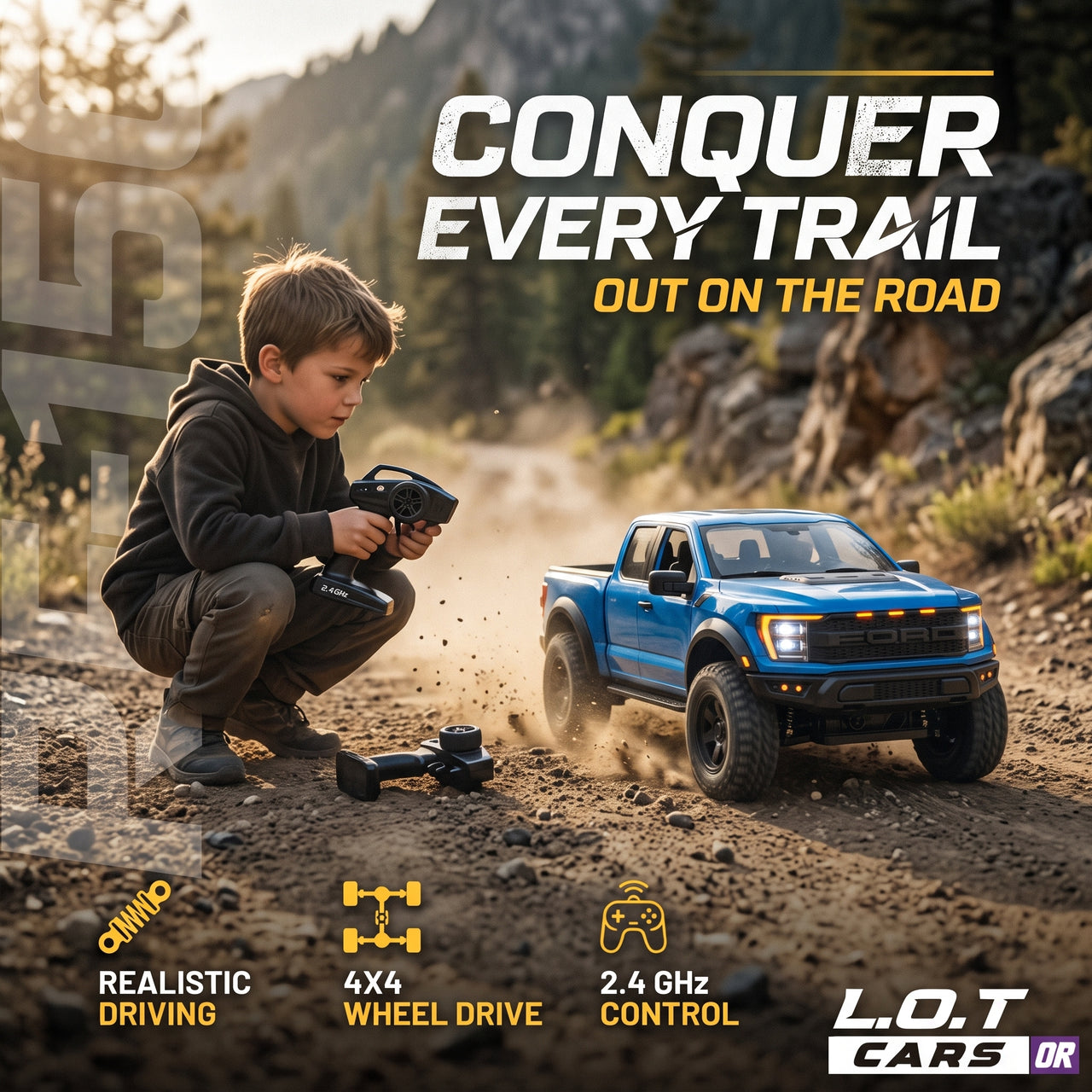 Hobby Grade Remote Control 4x4 Off-Road Pickup Truck