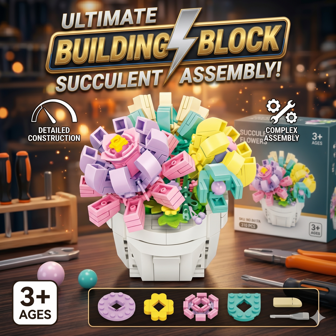 DIY Block Flowers (253 Pcs)