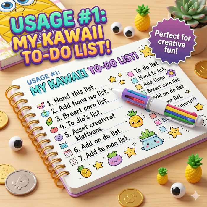 Kawaii Pineapple Spiral Notebook