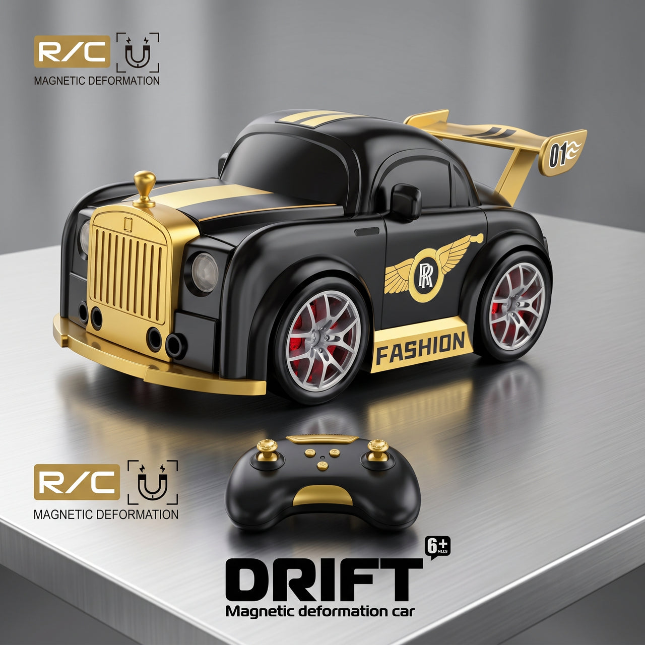 Remote Control Magnetic Deformation Drift Car