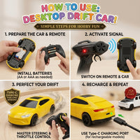 Thumbnail for Remote Control Desktop Mini Drift Car 2.4GHz