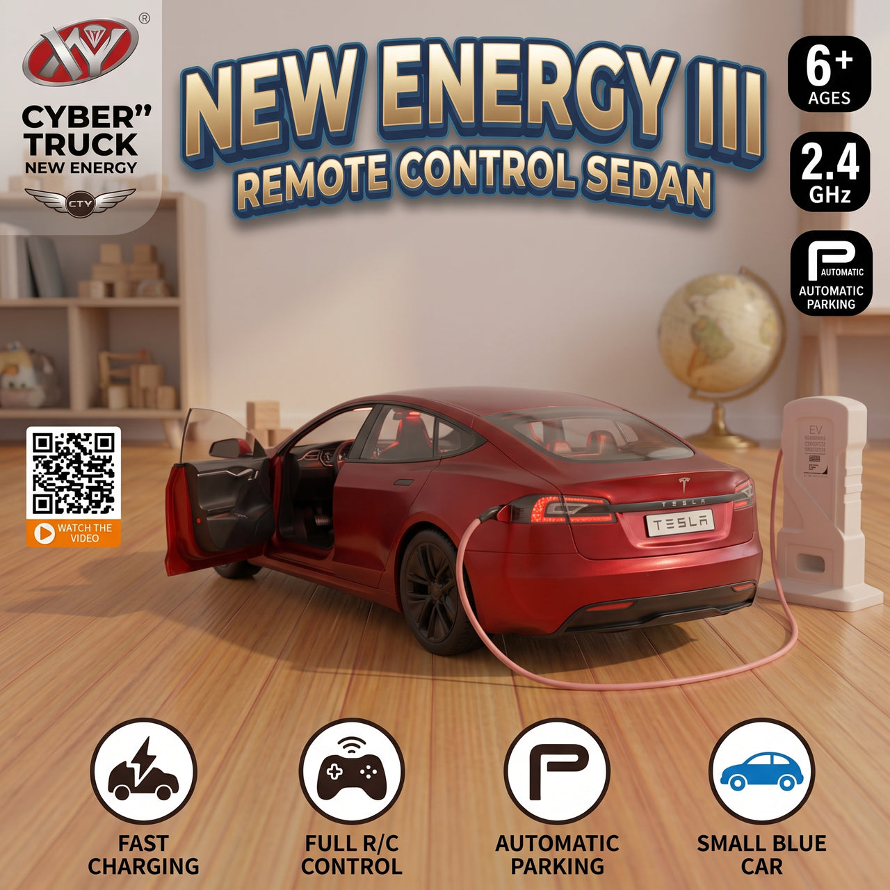 Remote Control New Energy 3 Sedan Racing Car 2.4GHz