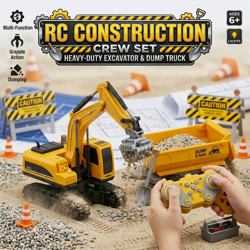 Remote Control Excavator Construction Set