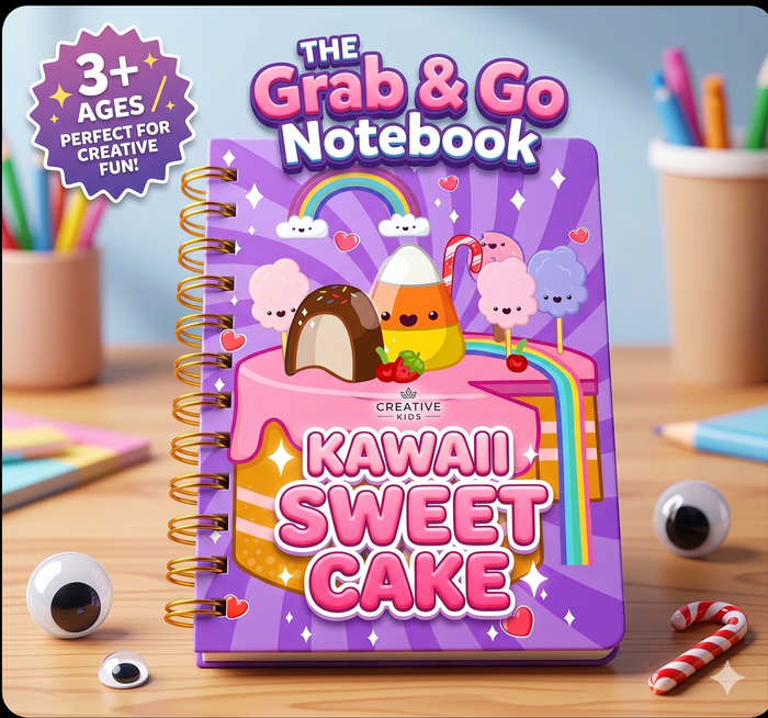 Kawaii Candy Cake Spiral Notebook