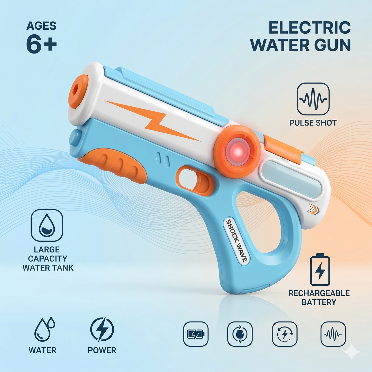 Large Capacity Shock Wave Electric Water Gun Pulse Shot