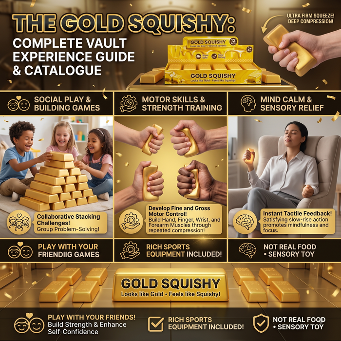 Gold Bar Ultra Firm Stress Squishy Bar
