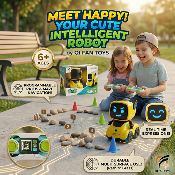 Following Cute Intelligent Robot LED Expressions Obstacle Avoidance & Follow Mode