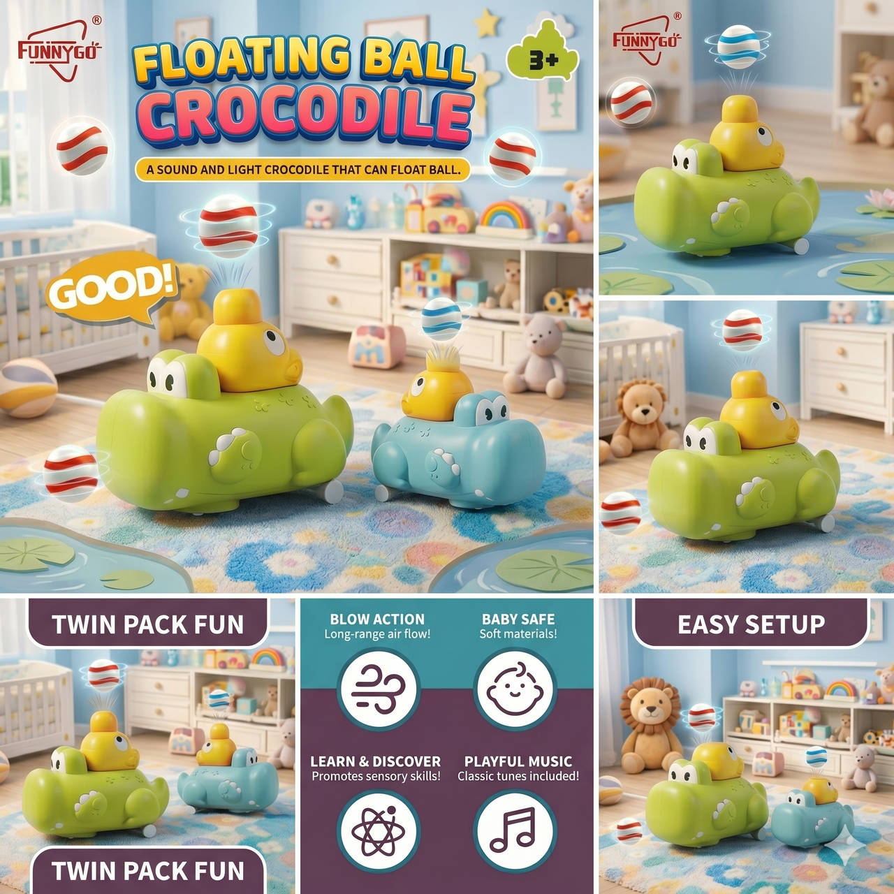 Floating Ball Elephant Light And Sound