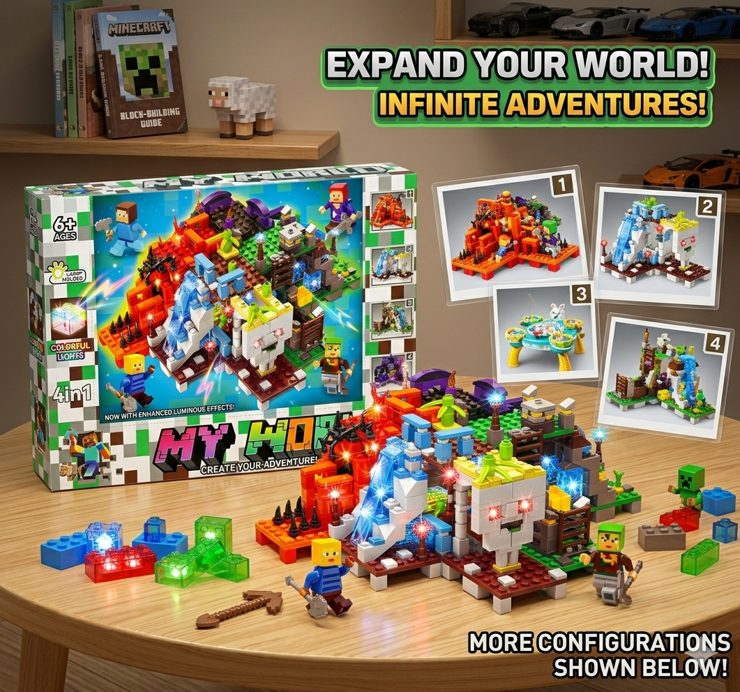 My World 4-in-1 Minecraft Building Blocks Set