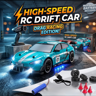 High-Speed Remote Contrl Drift Racing Car with LED Lights