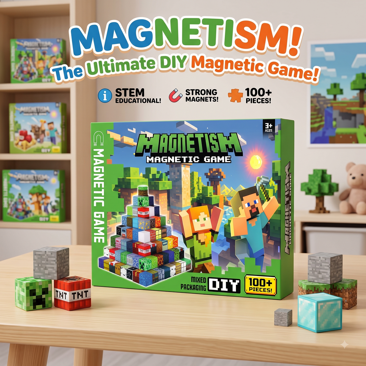 DIY Magnetism Minecraft Magnetic Block
