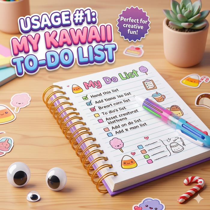 Kawaii Candy Cake Spiral Notebook