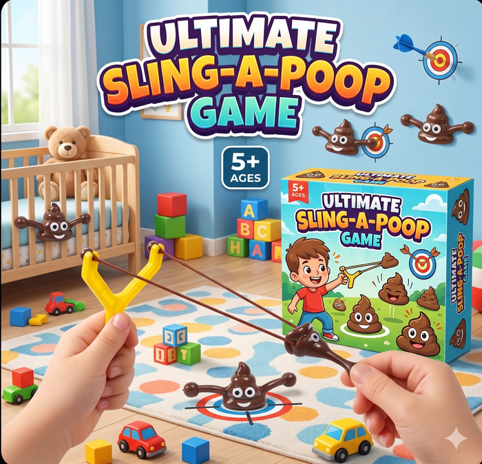 Smiley Poop Slingshot - 2 Pcs