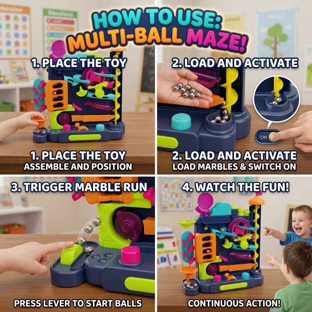 Colorful Marble Building Pin Ball Machine