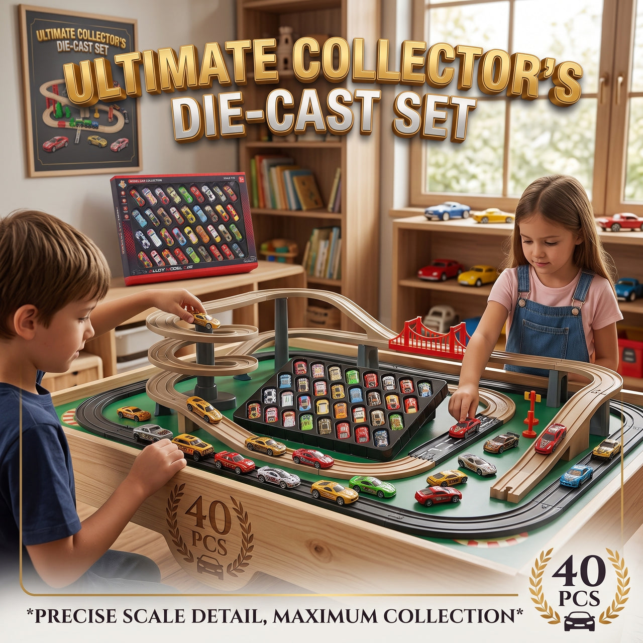 40 Pcs Luxurious Playset Alloy Model Car Collection