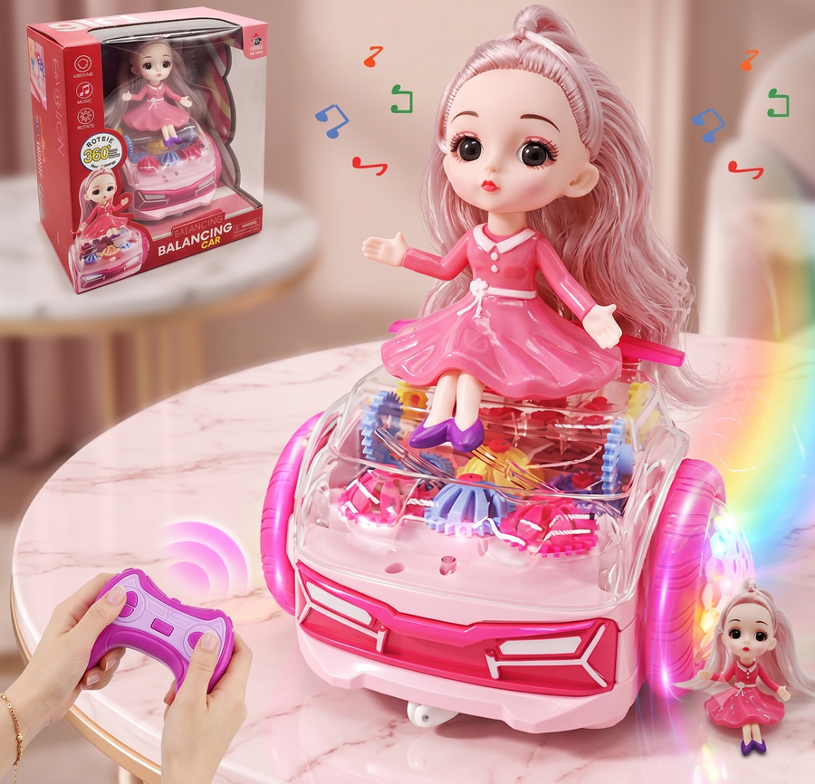Remote Control Balancing Car Doll With Light And Music