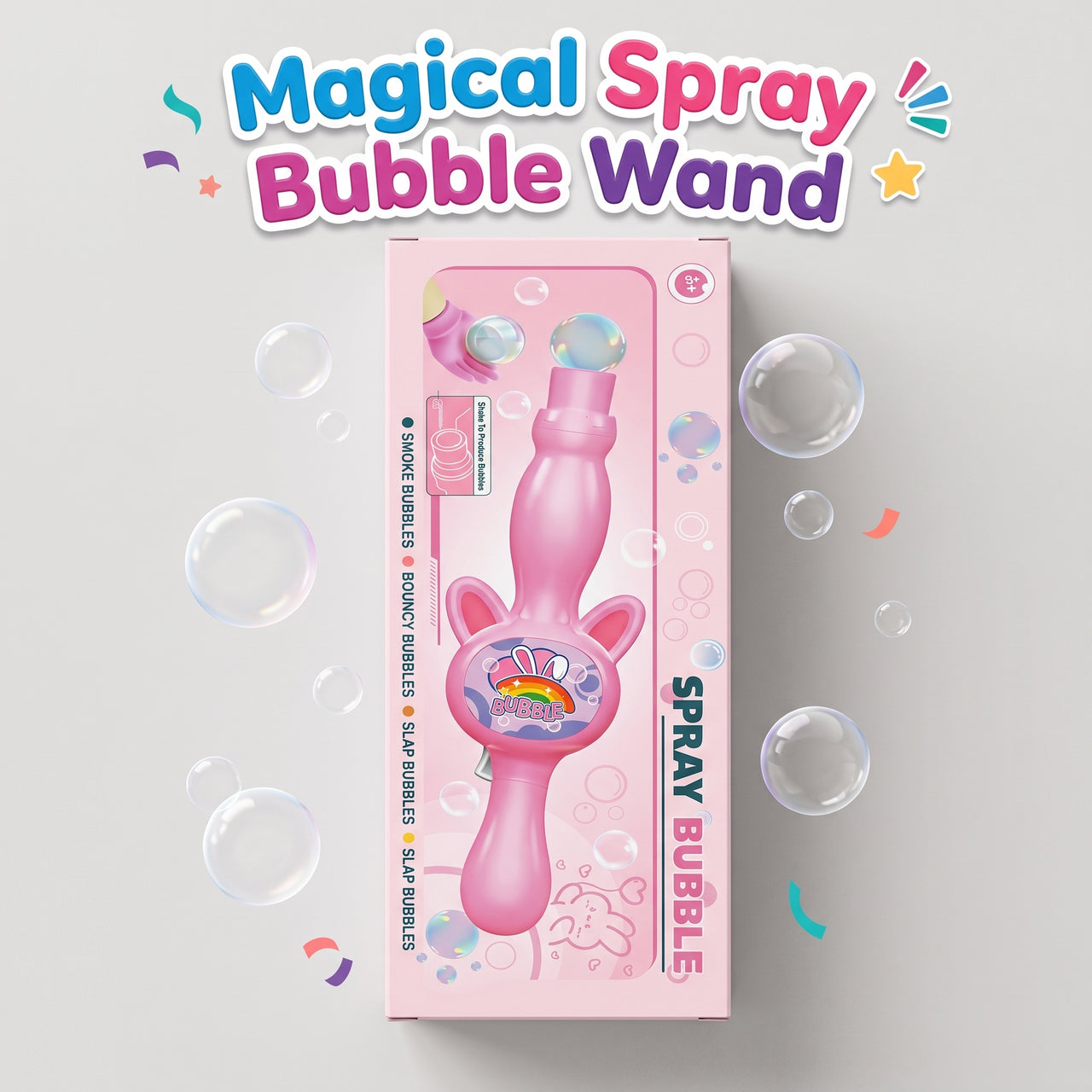 Smoke Bouncy Spray Bubble Maker Wand