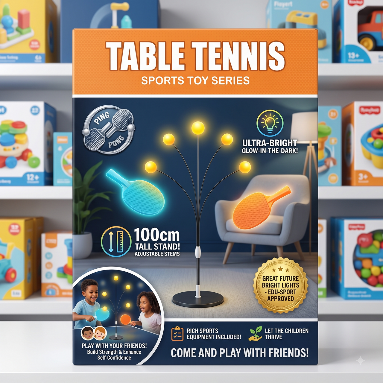 Ping Pong Trainer Table Tennis With Light