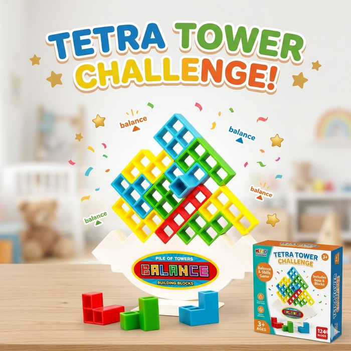 Mini Tetra Tower Balancing Stacking Building Blocks