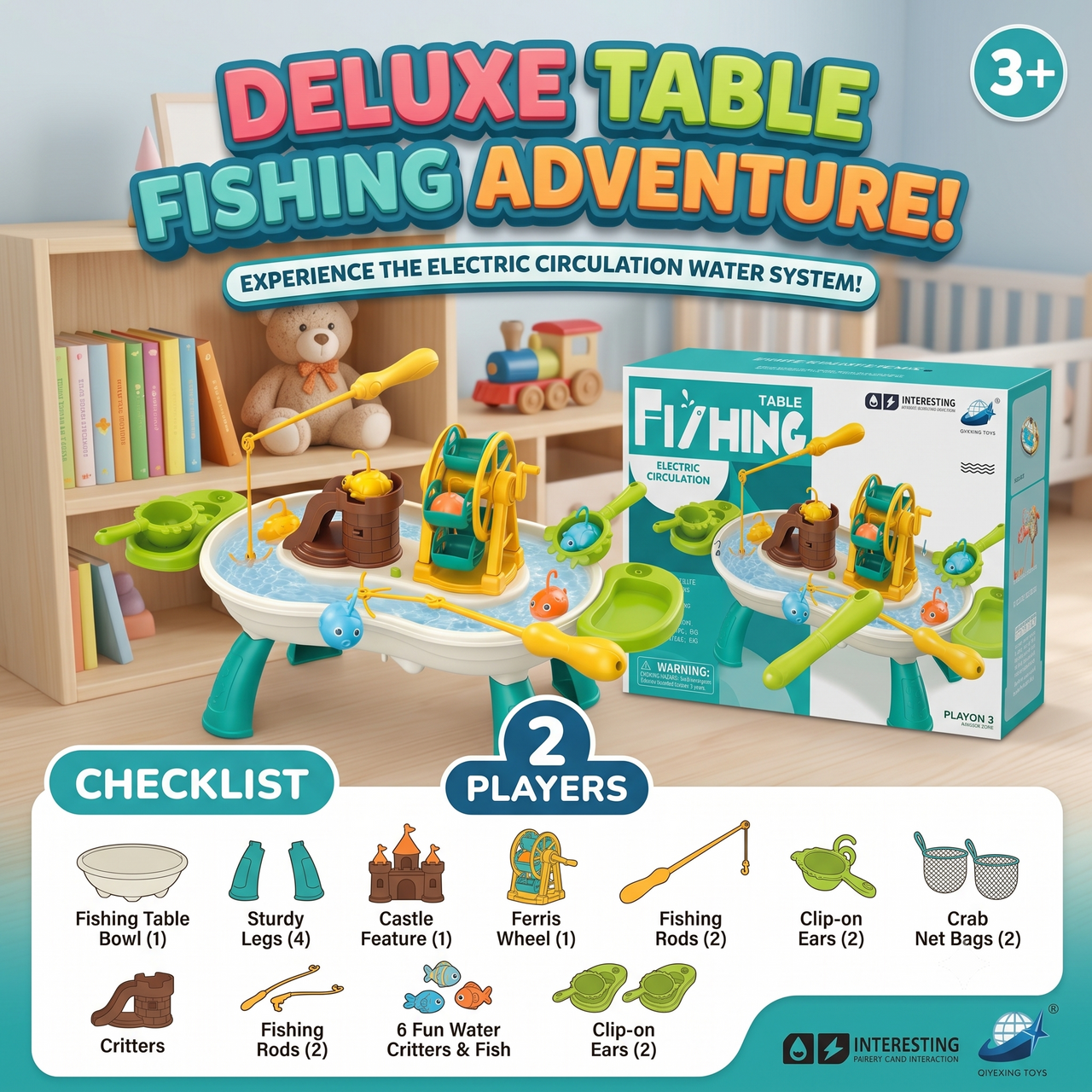Electric Circulation Fishing Game Playset