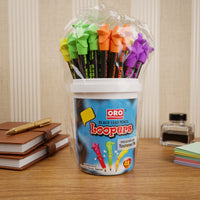 Thumbnail for ORO Loopers Black Lead Pencils with Colourful Star Eraser (Pack of 48)