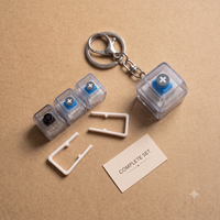 Thumbnail for Mechanical Switch Keychain Set 4 Blue Switches with Key Puller & Carabiner