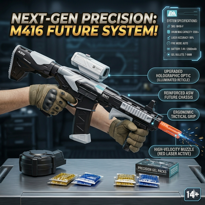 M416 Automatic And Manual Future Gel Ball Shooter Gun
