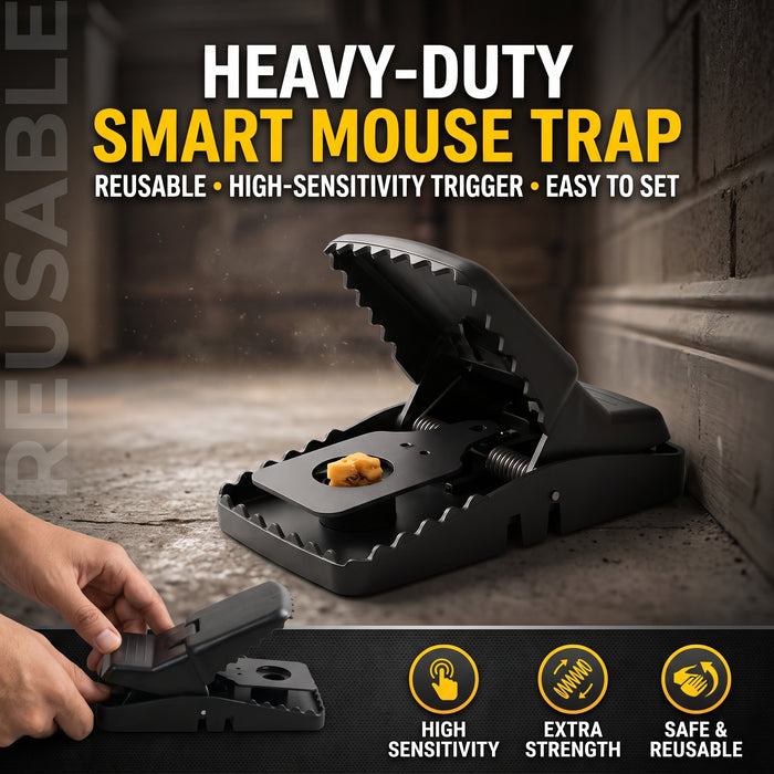 Spring-Loaded Rat And Mouse Snap Trap (Pack of 2)