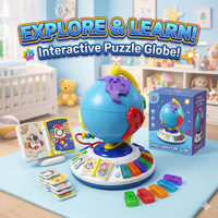Thumbnail for 3-in-1 Interactive Learning Globe Toy for Kids