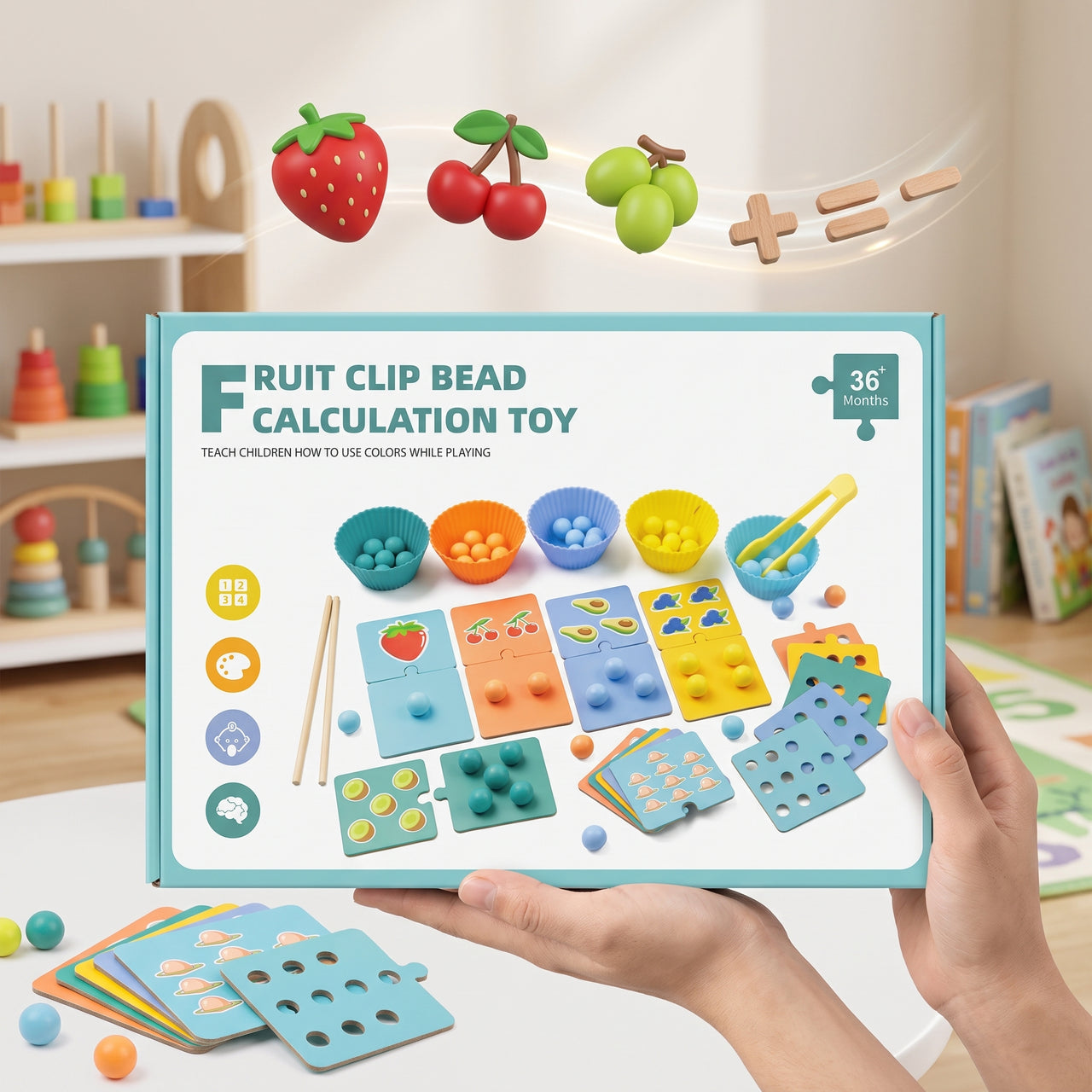 Fruit Clip Bead Calculation Learning Toy