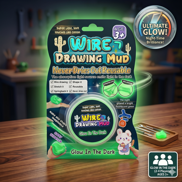 DIY Glow In the Dark Wire Drawing Mud Putty