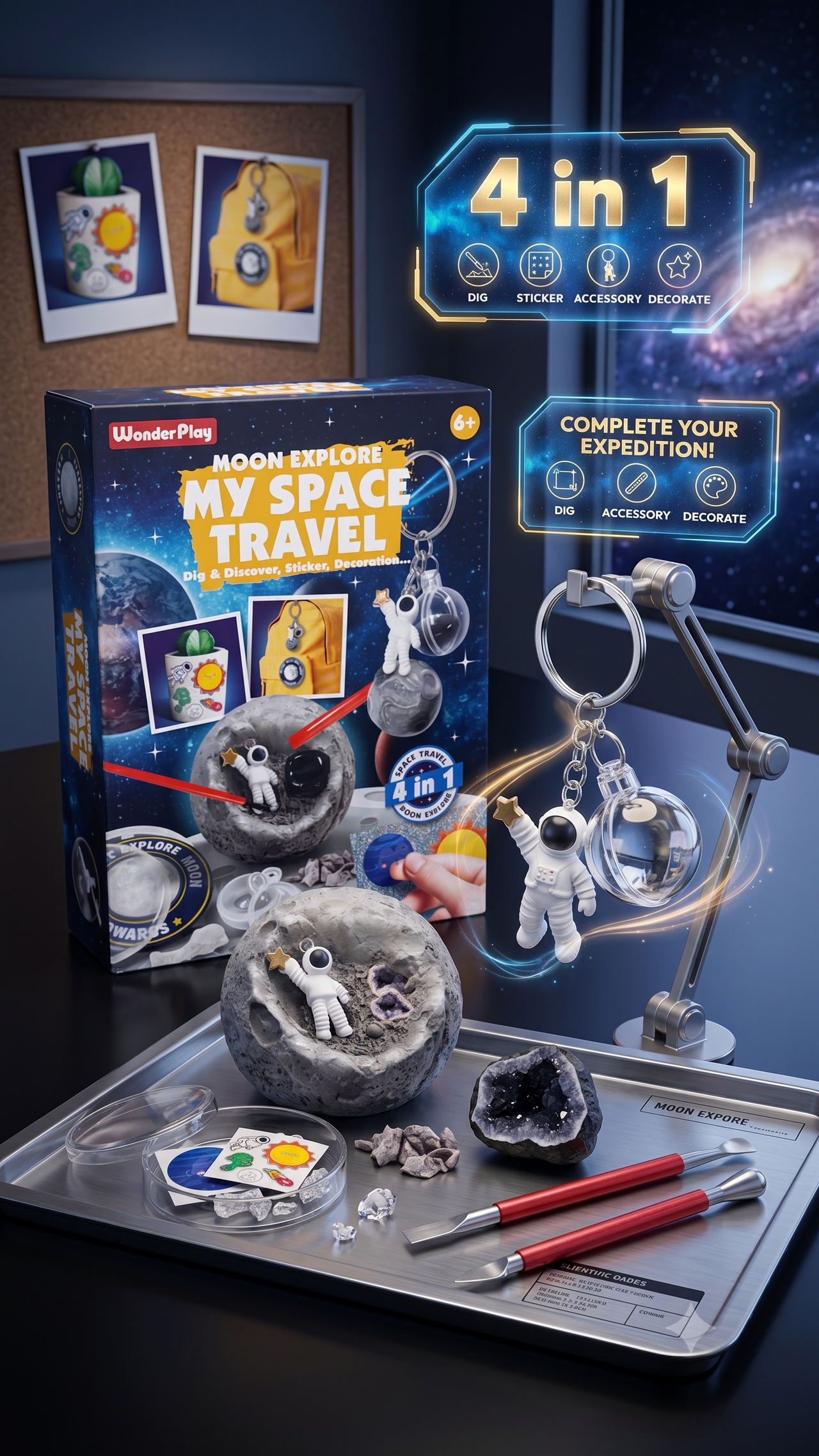 WonderPlay Moon Explore My Space Travel Kit – 4 in 1