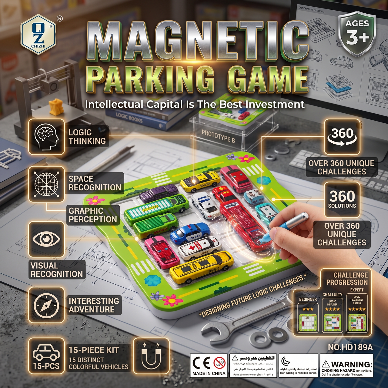 Magnetic Parking Game – 360 Challenges