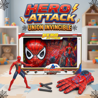 Thumbnail for Spider-Man Hero Attack Union Invincible Mask And Action Figure Set