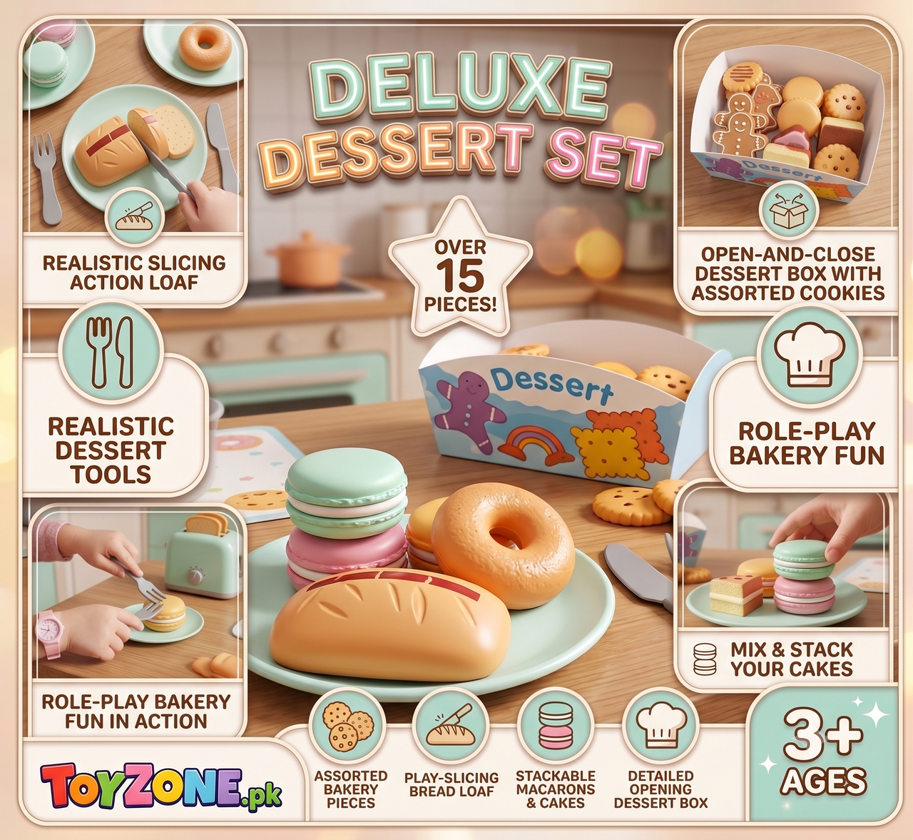 Kids Dessert And Fruit Juice Picnic Playset