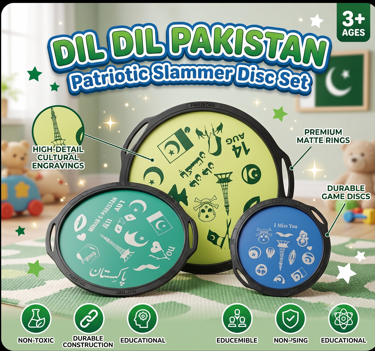 Pakistan Happy Independence Day Celebration Deal Pack Of 10