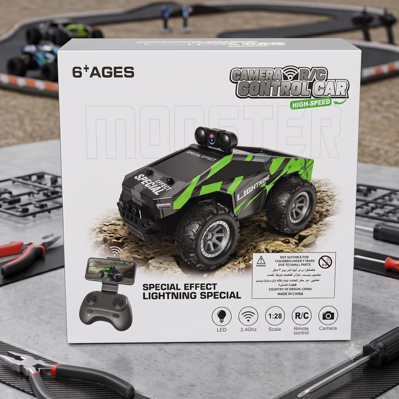 High-Speed Lightning Remote Control Camera Car