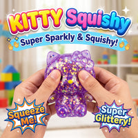 Thumbnail for Purple Glitter Hello Kitty Squishy Toy with Bow