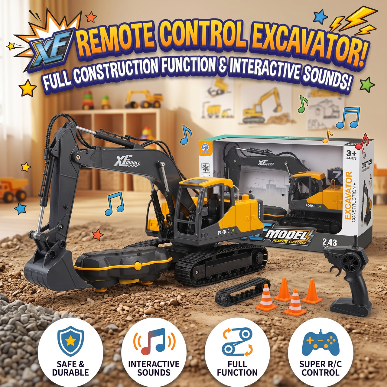 2.4G Remote Control Construction Excavator XF Model
