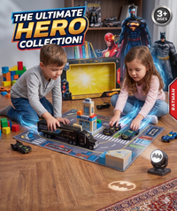 Thumbnail for Hot Wheels Justice League Batman Die-Cast Collection Set | 6 Cars + Transporter Truck | Age 3+