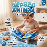 Thumbnail for Animal And Sea Quiet Soft Fabric Activity Bath Book