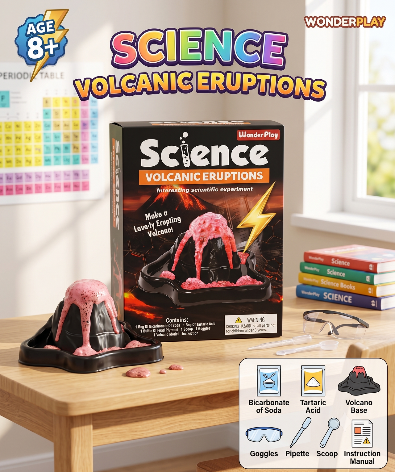 WonderPlay Science Volcanic Eruptions Kit