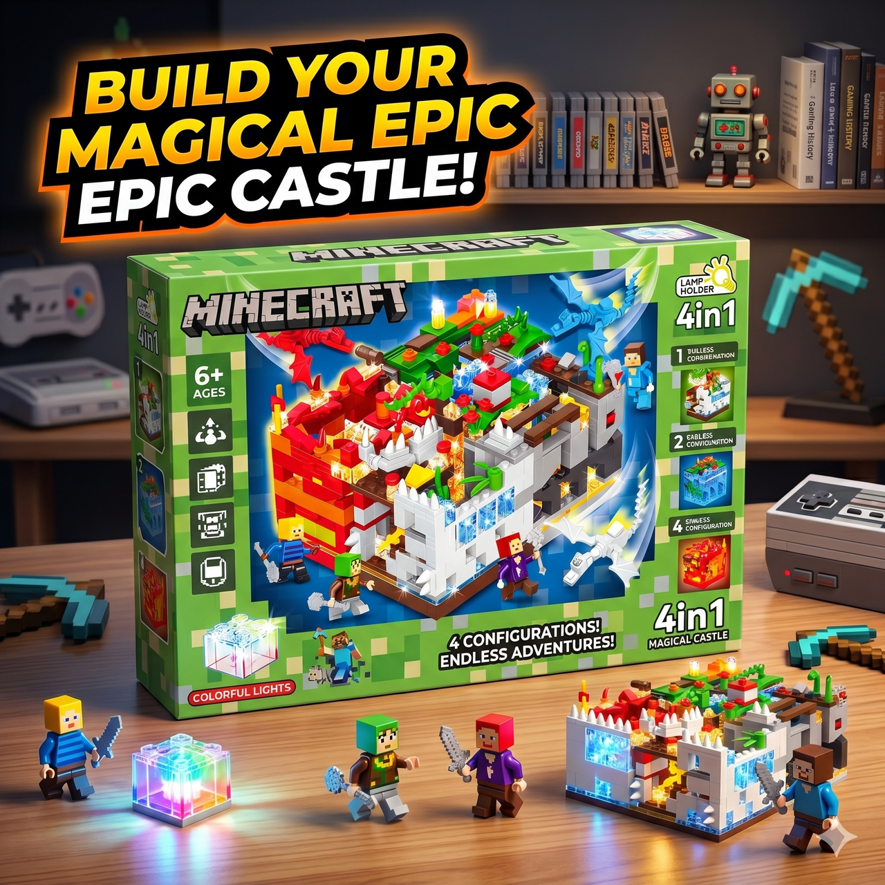 My World 4-in-1 Minecraft Building Blocks Set